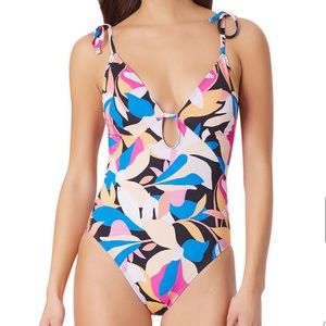 SUGAR BEACH Black Multi One Piece Swimsuit JCP